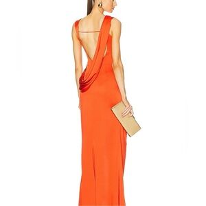 Jonathan Simkhai Vibrant Orange Backless Dress
